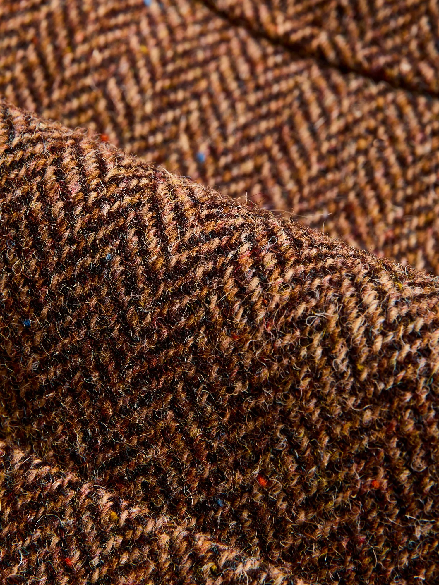 3B Comfort Harris Tweed Jacket in Lt Brown Herringbone