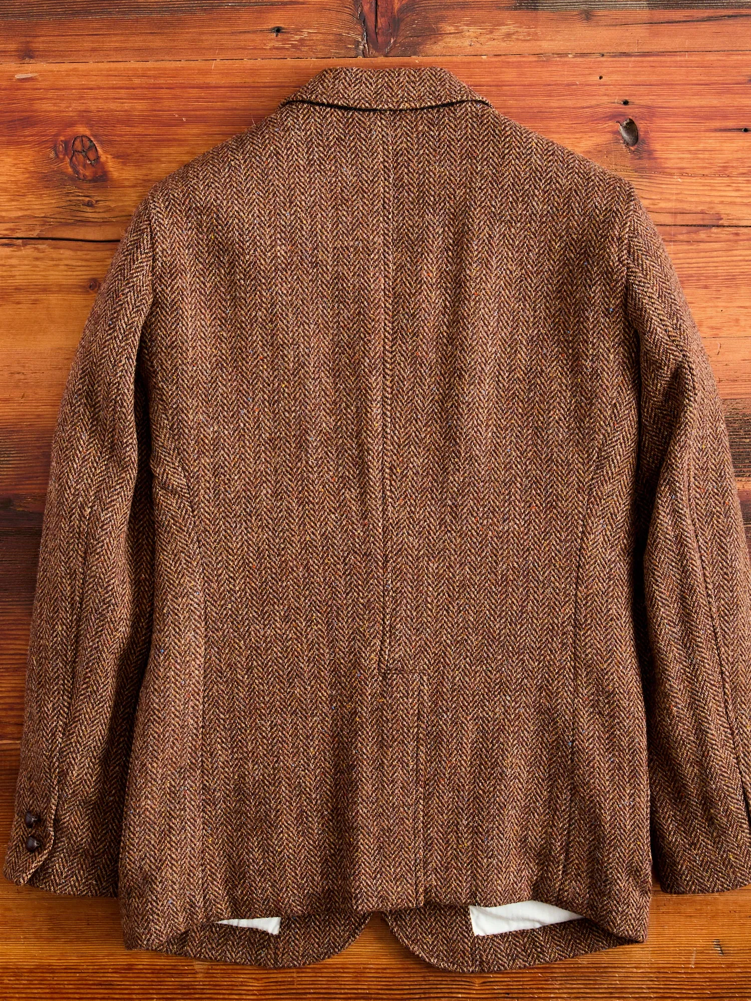 3B Comfort Harris Tweed Jacket in Lt Brown Herringbone