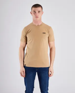 Basic Caden O Neck Tee Cuban Brown