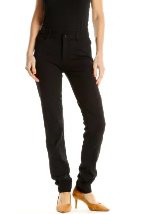 Black Slim-Fit Athletic Pants