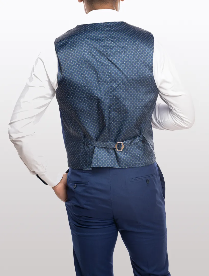 Blue Men's Slim-Fit Suit Separates Vest by Karako's Suits