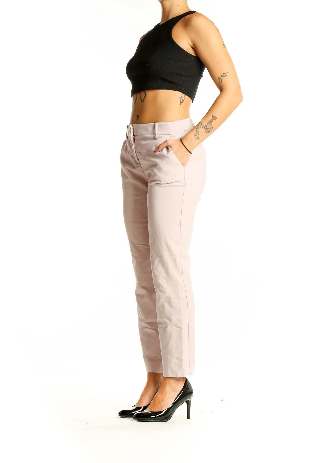 Blush Slim Fit Ankle Pants