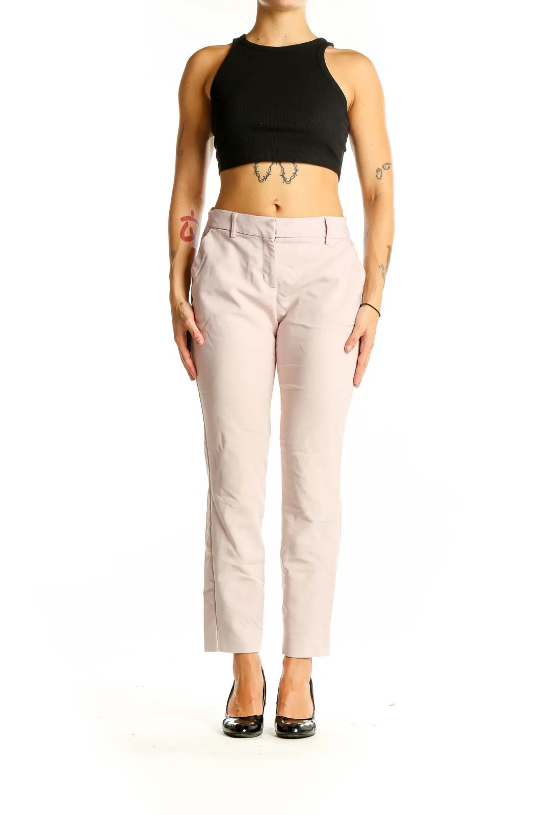 Blush Slim Fit Ankle Pants