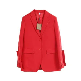 Burberry Wool Tailored Jacket Red