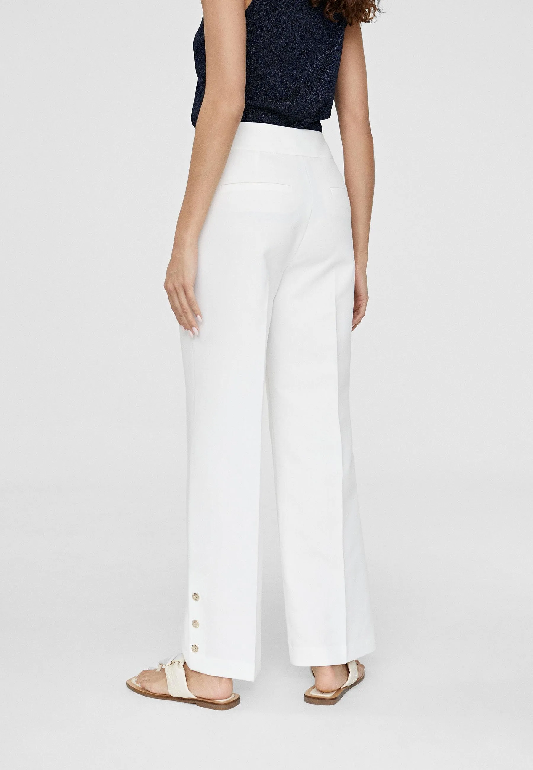 Button detail trousers