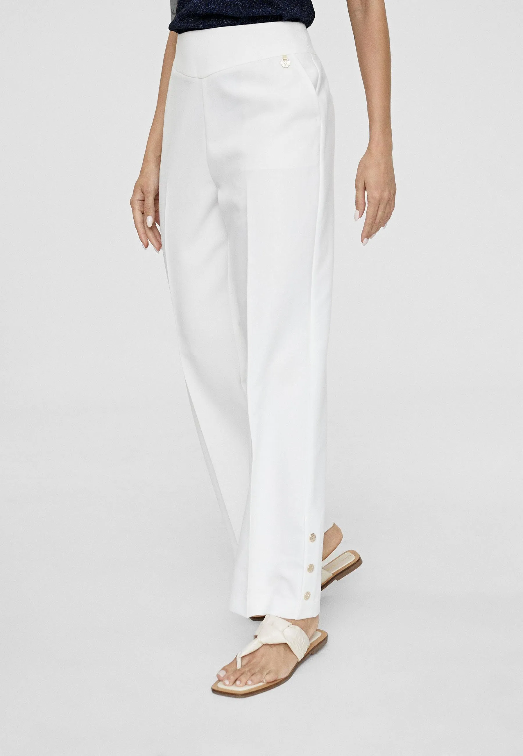 Button detail trousers