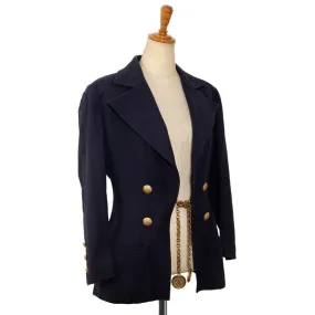 Chanel Cotton Double Button Tailored Jacket