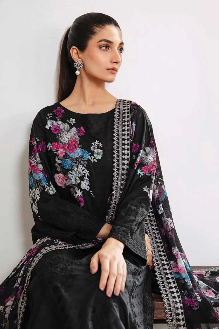 Charizma - CM 01 Monochrome Embroidered Lawn Collection Vol 1