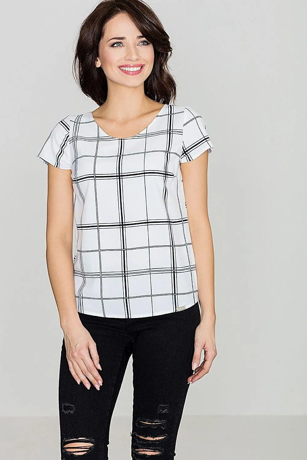 Chic Checkered Top by Lenitif