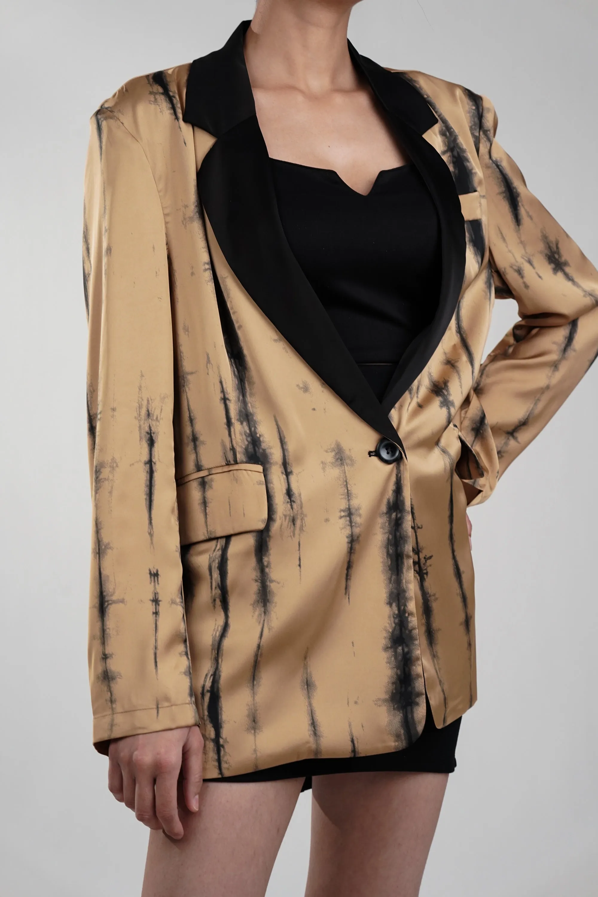 Copper Luxe Tie-Dye Blazer