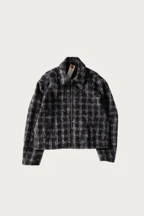 Cropped Slow Jacket - Mohair Check