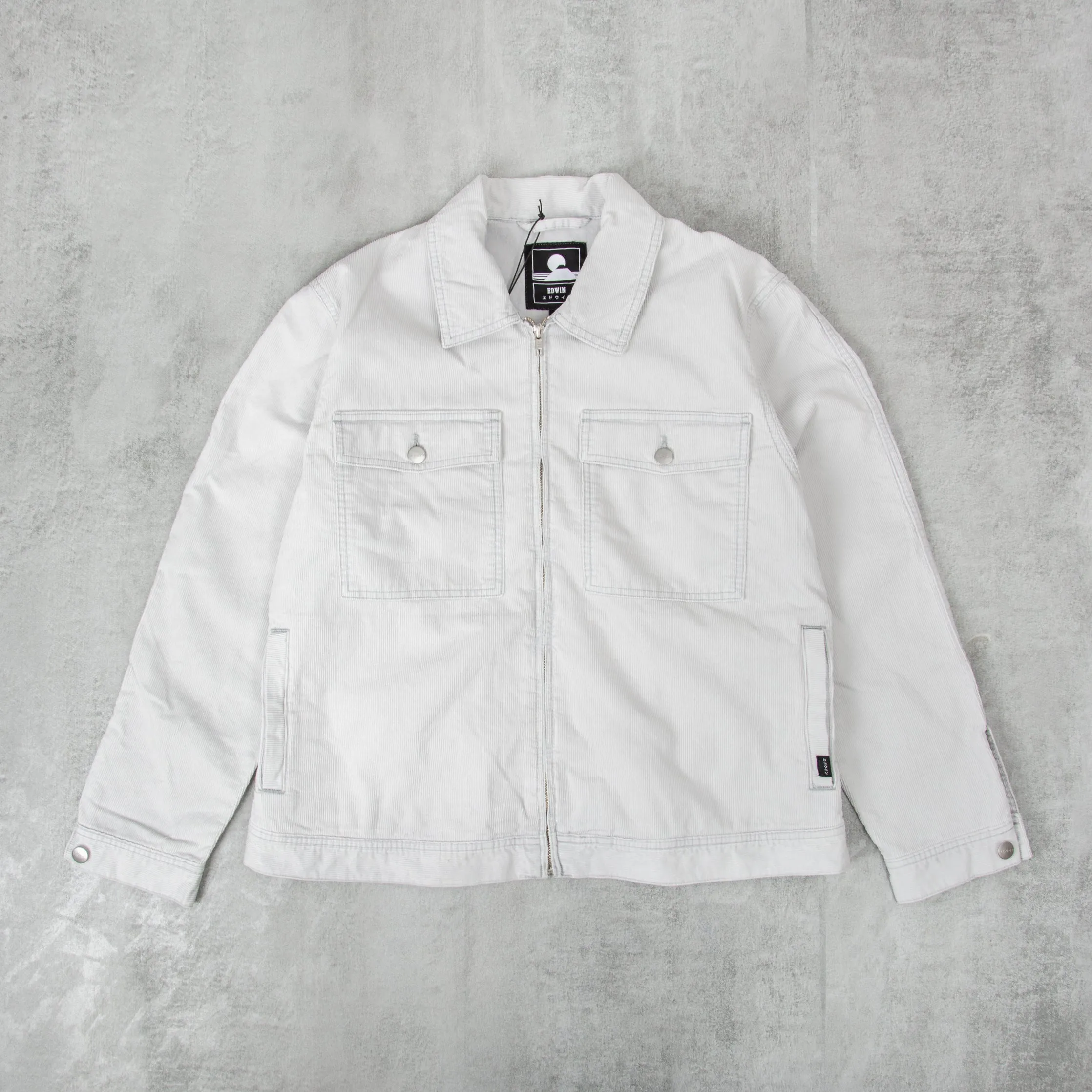 Edwin Sten Zip Corduroy Jacket - Mist