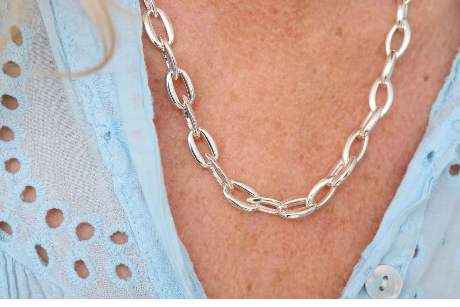 Errai Silver Chunky Chain Necklace