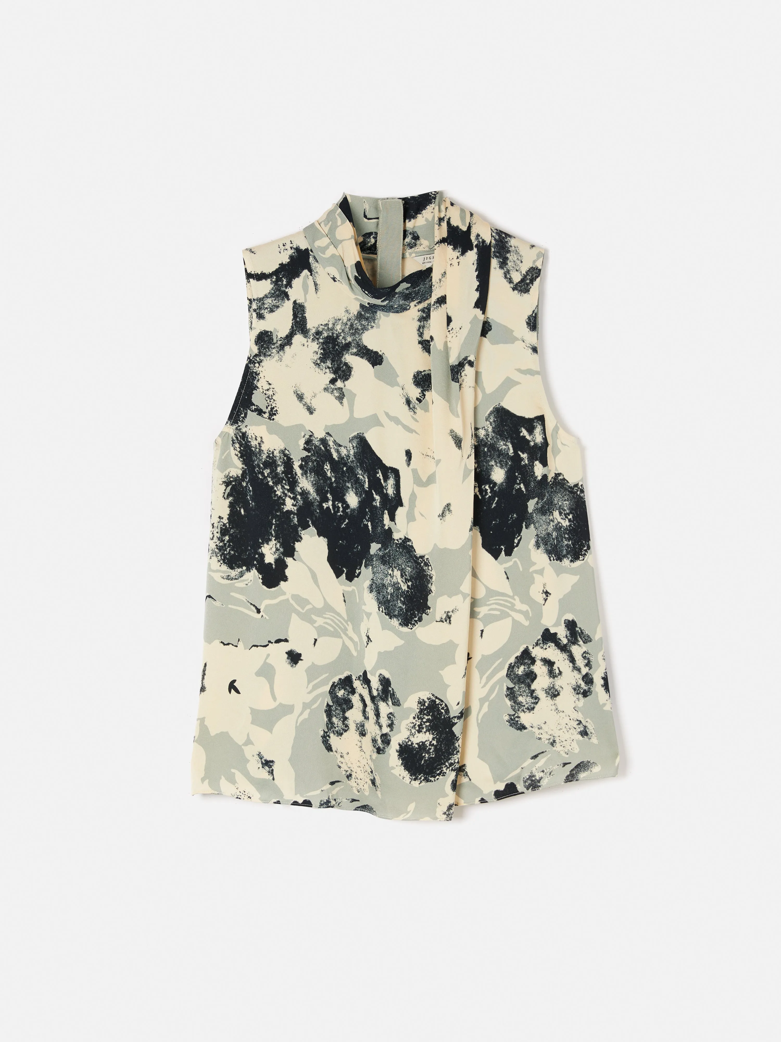 Floral Echo Sleeveless Top | Grey