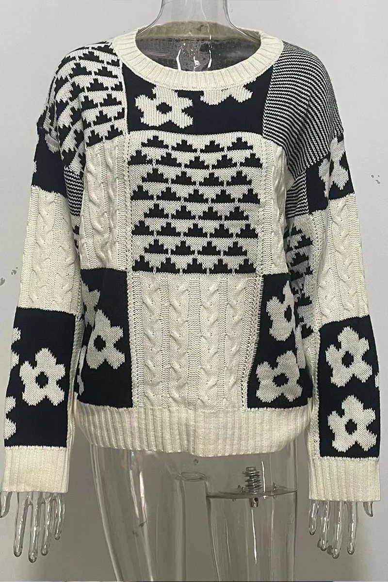 HWS1072 Patchwork Bliss Sweater