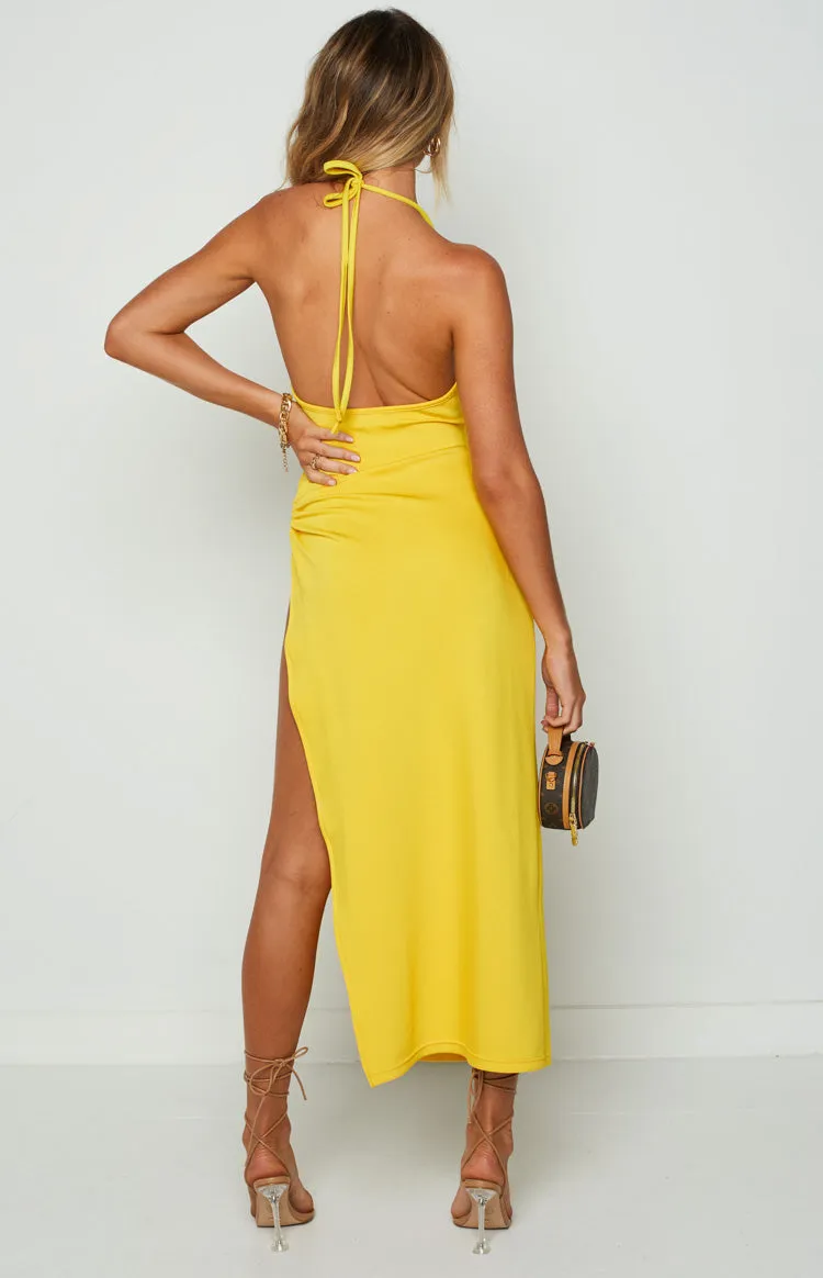 Lila Yellow Midi Dress