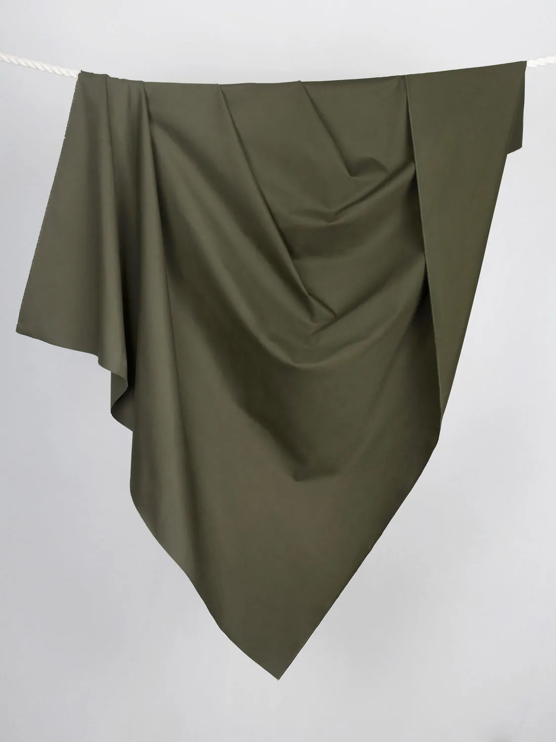 Midweight  Organic Cotton Twill - Olive - Swatch