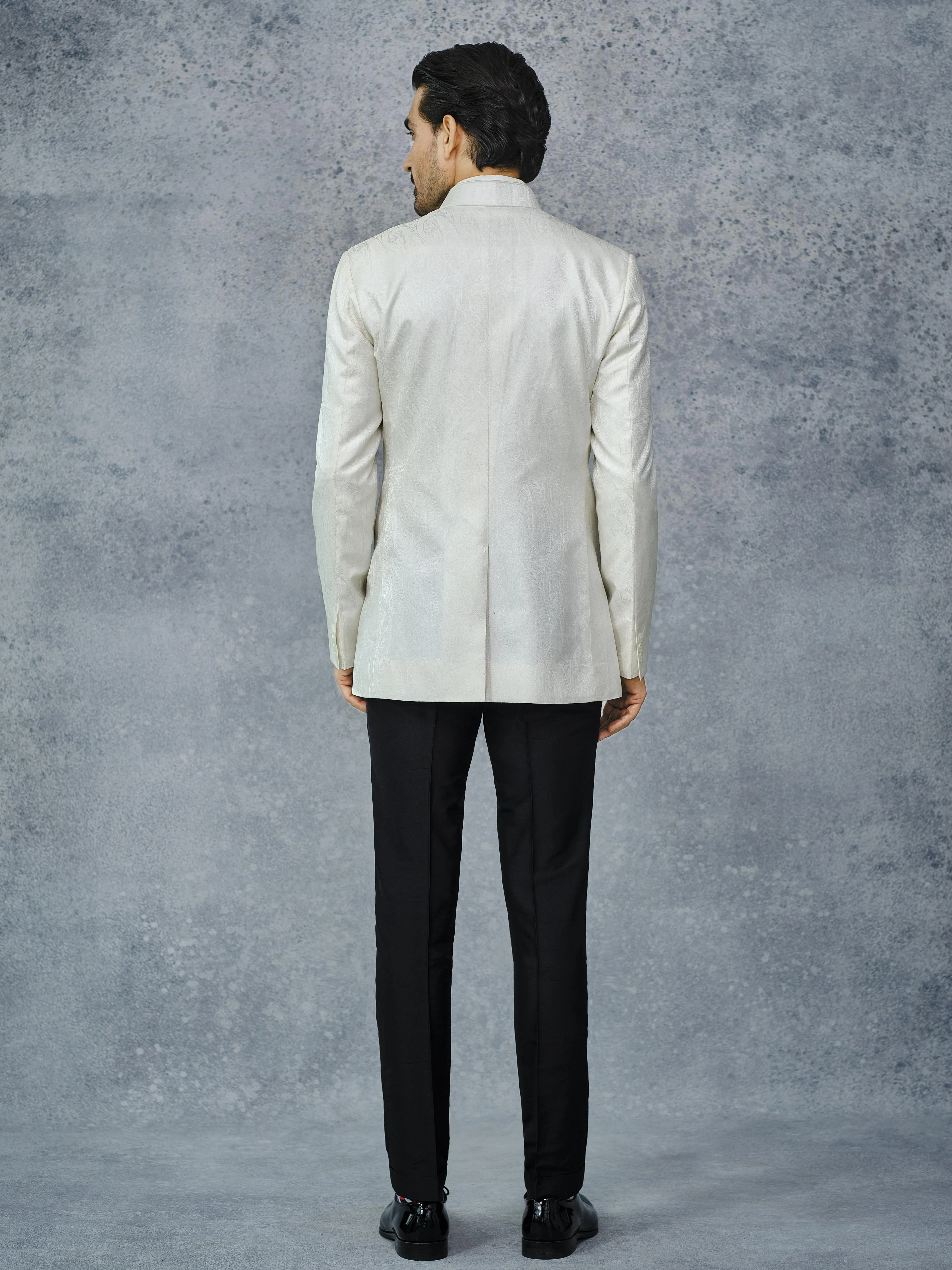 MONOCHROME ELEGANCE BANDHGALA JACKET