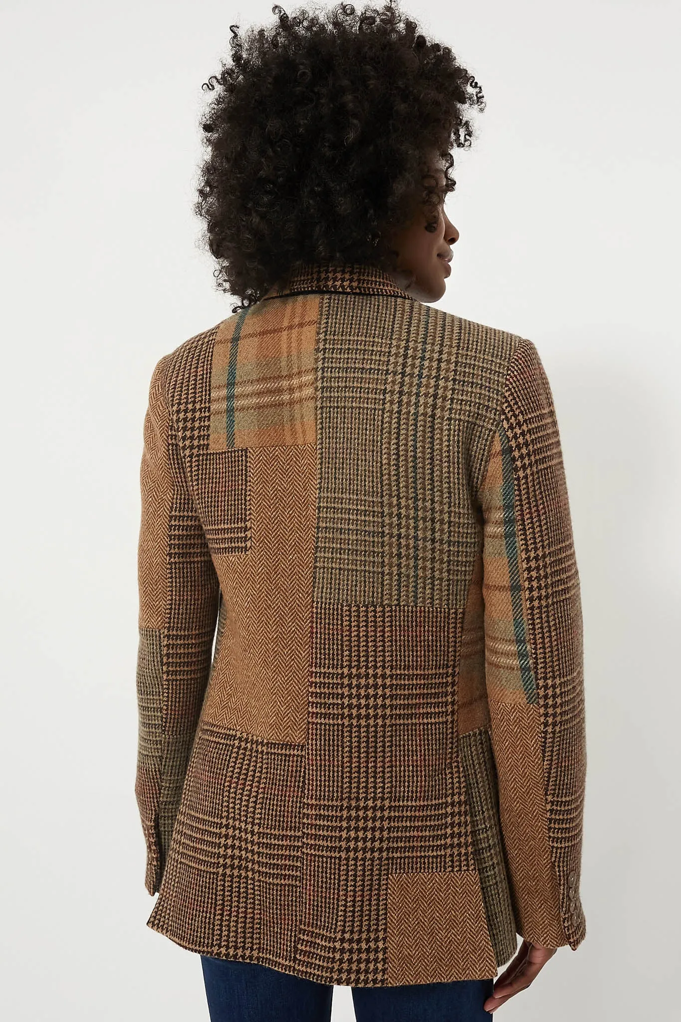 Olive Brown Multi Patchwork Heritage Blazer