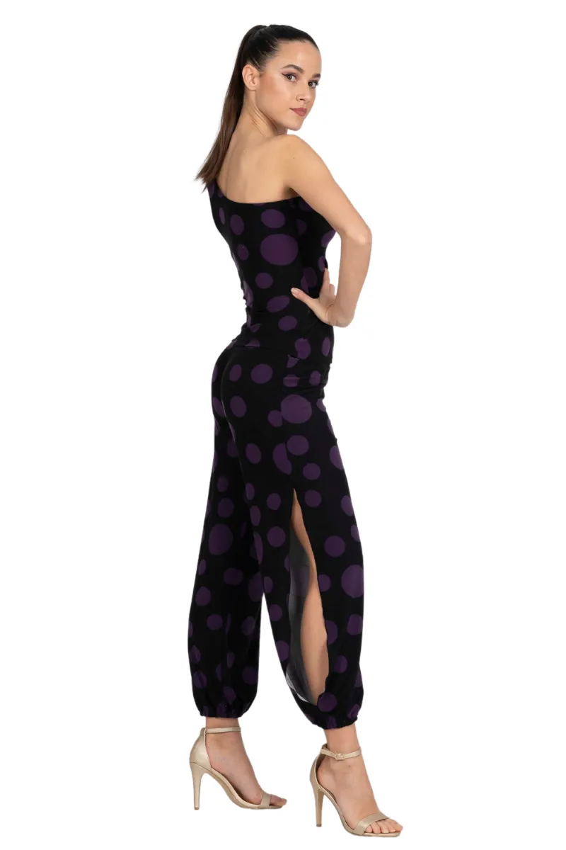 Polka Dot Babucha Tango Pants With Slits