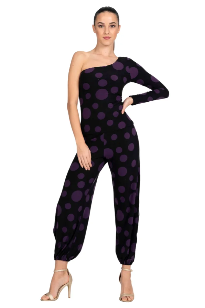 Polka Dot Babucha Tango Pants With Slits