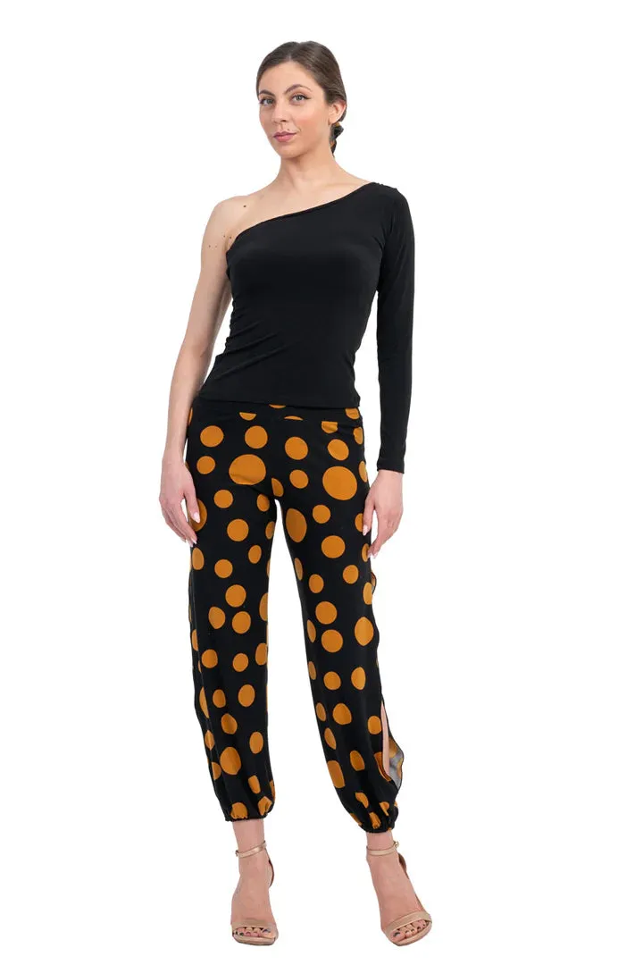 Polka Dot Babucha Tango Pants With Slits