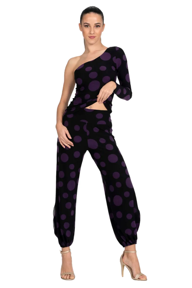 Polka Dot Babucha Tango Pants With Slits