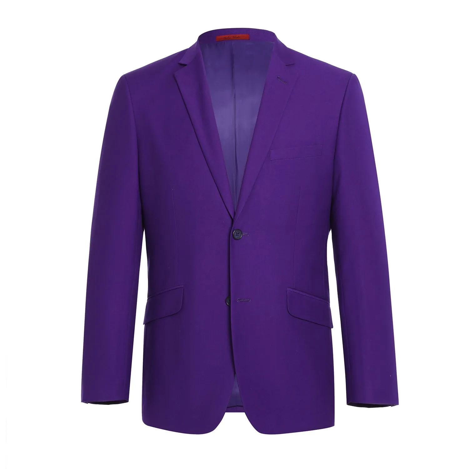 Renoir Purple Men's Slim-Fit Suit Single Breasted Flat Front Pants