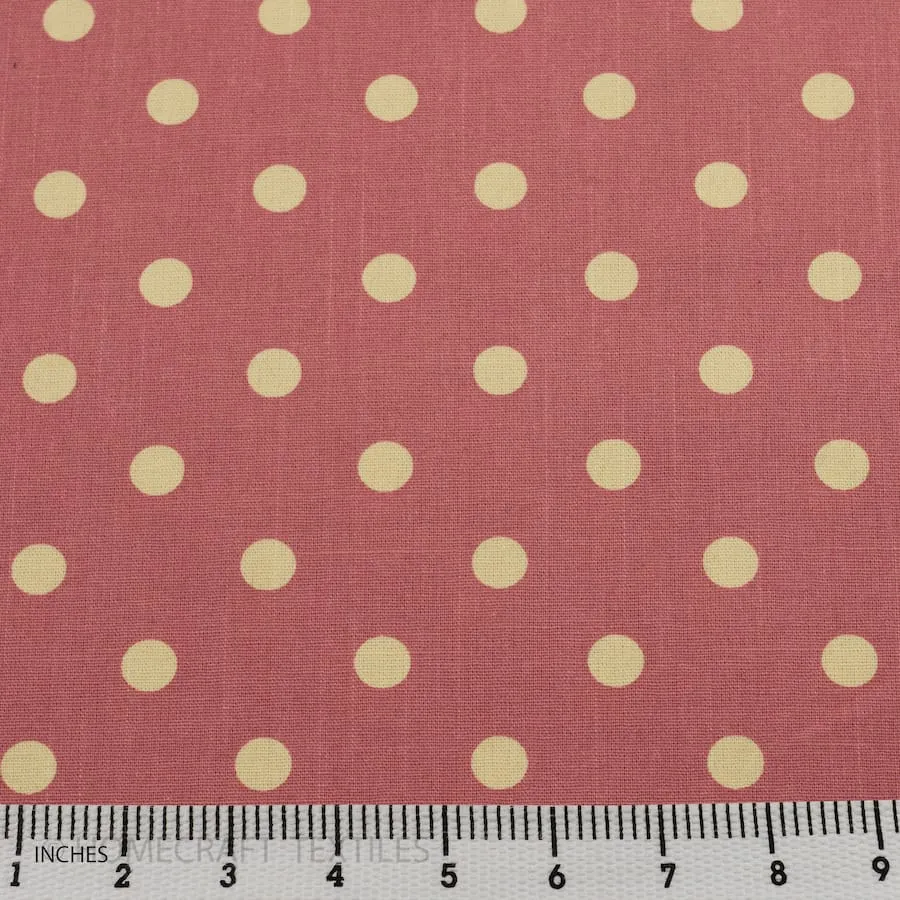 Rose Polka Dot Cotton Canvas Print