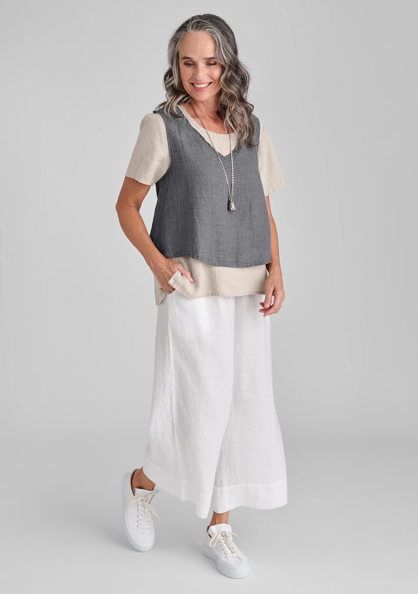 Roxbury Crop - Linen Tank Top