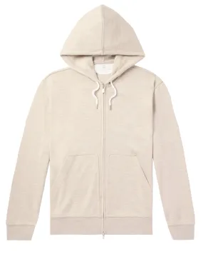 Sand Jersey Zip Hoodie