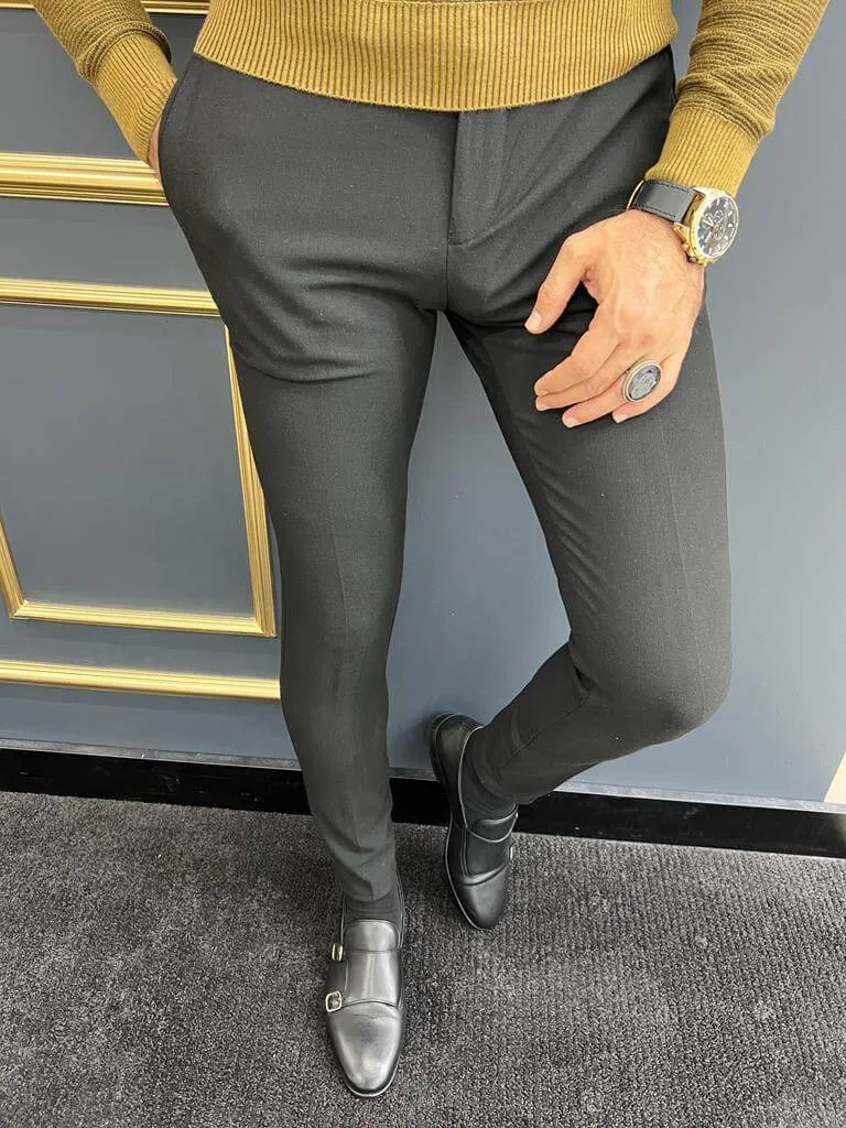 Slim Fit Black Trouser