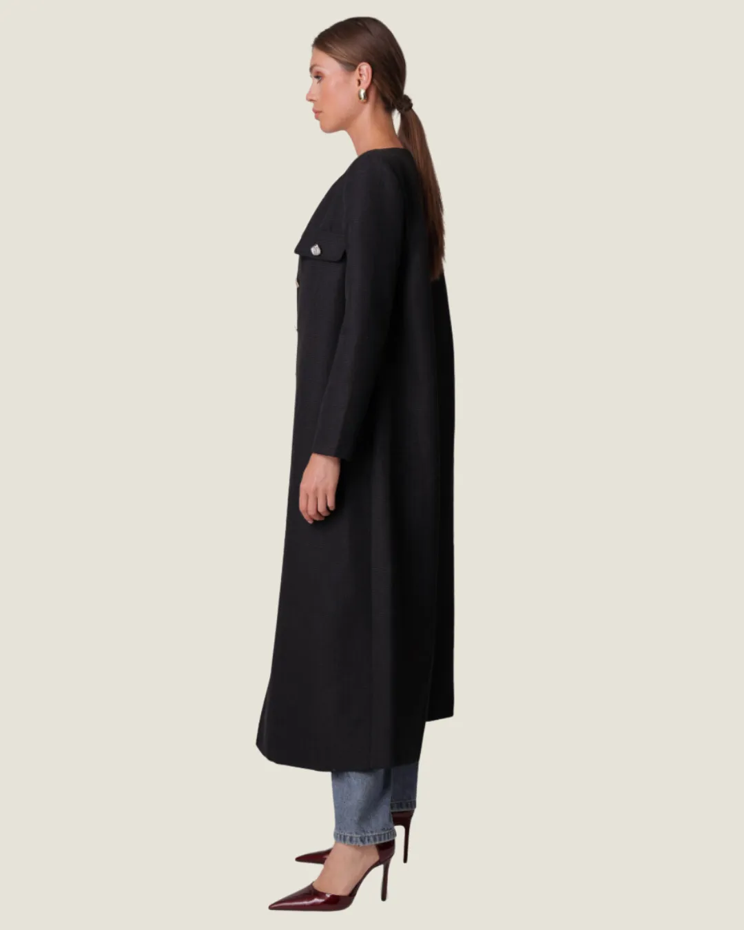 The Dafni: Black Coat Jacket