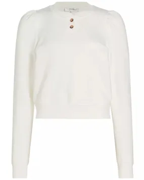 White Femme Henley Sweatshirt